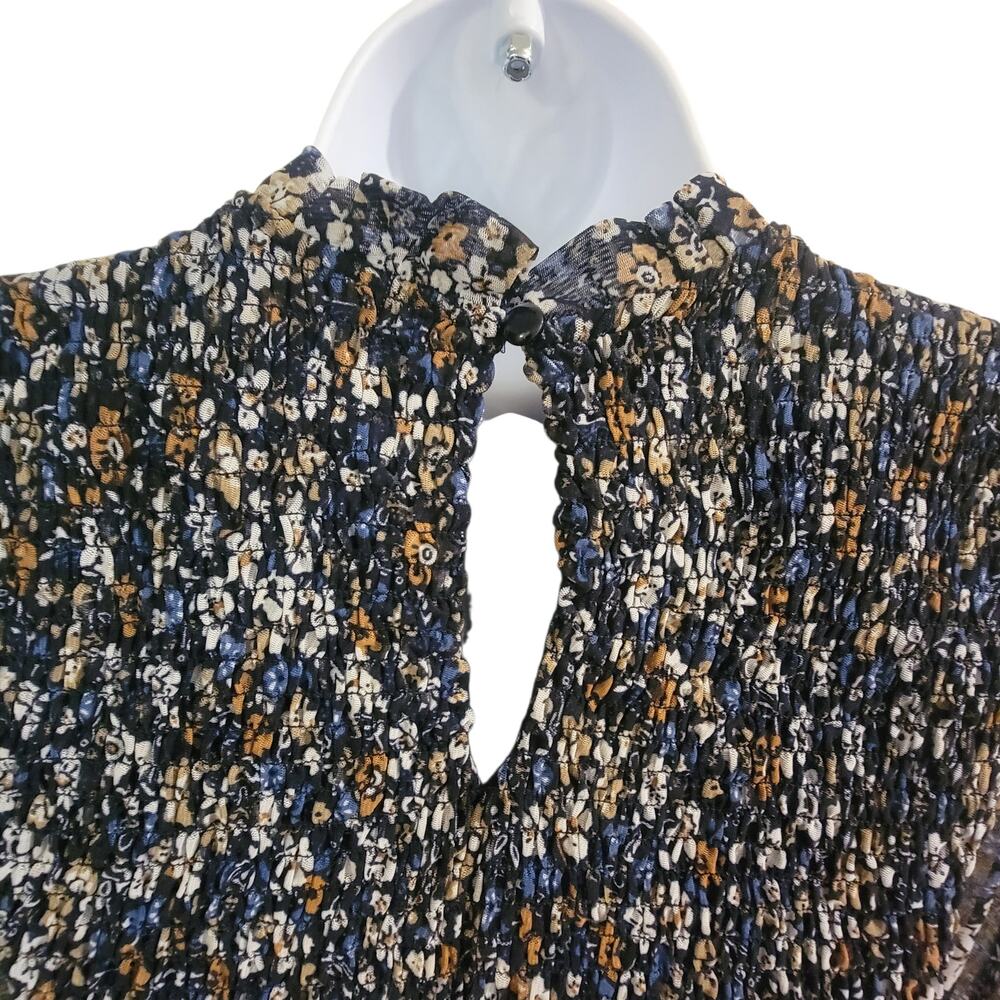 Altar'd State Floral Smocked Dress Small Boho Western Bell Sleeve Cottagecore - Picture 10 of 12